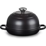 Le Creuset Signature Brot Bräter aus Gusseisen, 24cm, schwarz matt