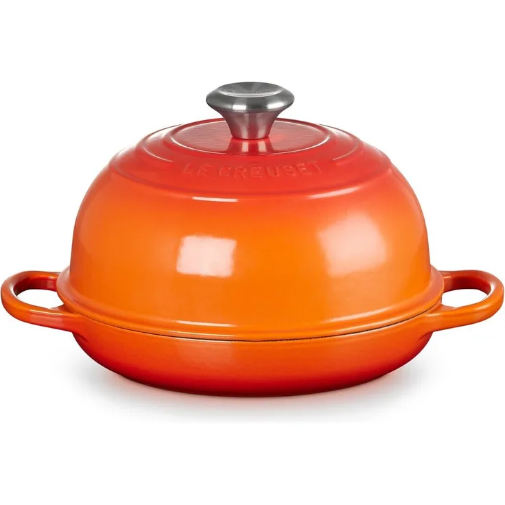 Le Creuset Signature Brot Bräter aus Gusseisen, 24cm, ofenrot