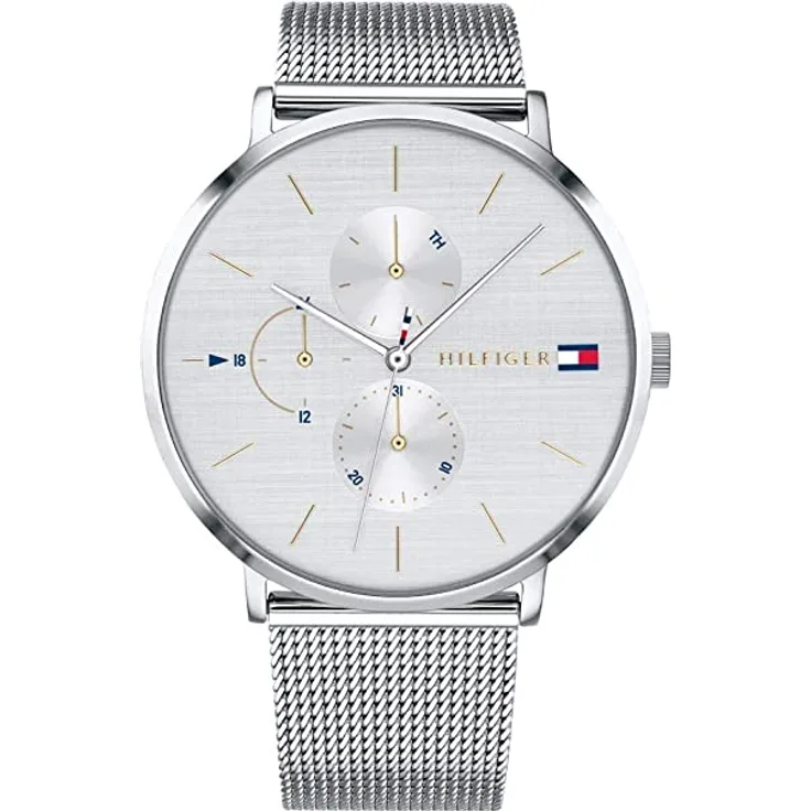 Tommy Hilfiger Armbanduhr Damen Casual 1781942, Quarzuhr, 40 mm, silber