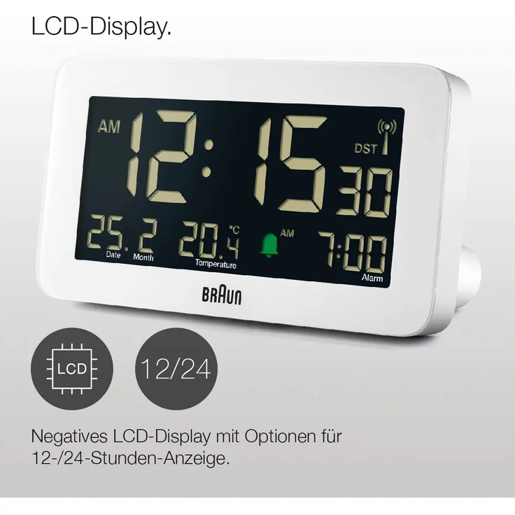 Braun BC10W DCF digitaler Wecker – Bild 3