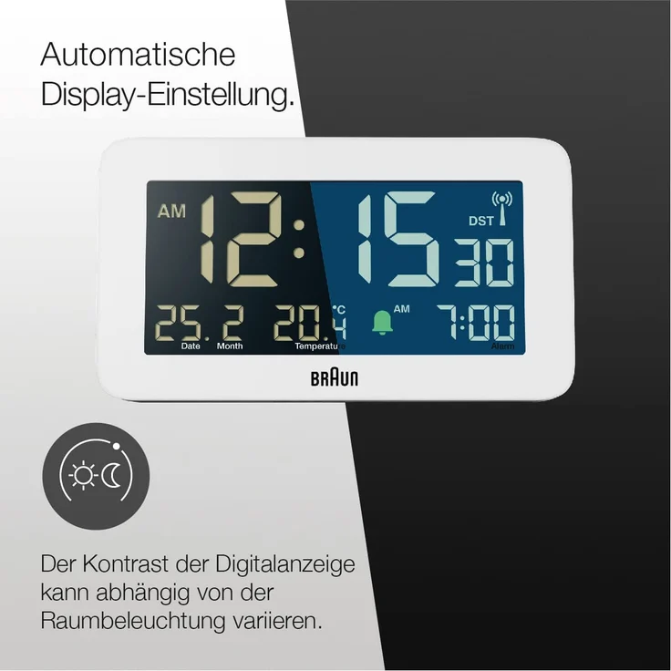 Braun BC10W DCF digitaler Wecker – Bild 2