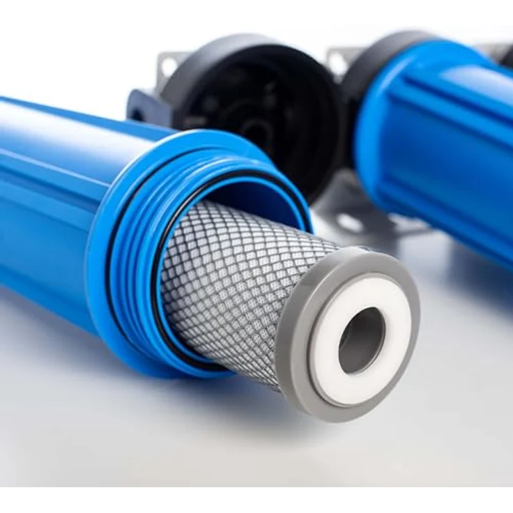 Naturewater NW-BRK02 2 Stufen Wasserfilter, 5 µ, 26,16 mm (3/4") Filtereinsatz, PP Kartusche Filter, Filterschlüssel, Sedimentfilter Aktivkohleblock, preisgünstig und einfach zu montieren - blau – Bild 3