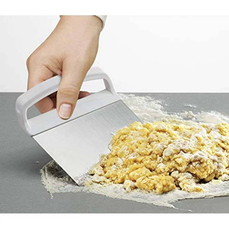 Küchenprofi Teigschaber Set, 18/8 Edelstahl & Kunststoff, Spülmaschinenfest, 3-teilig, Teigportionierer mit Messskala, Bunt, zum Portionieren, Schaben und Verteilen von Teig – Bild 4