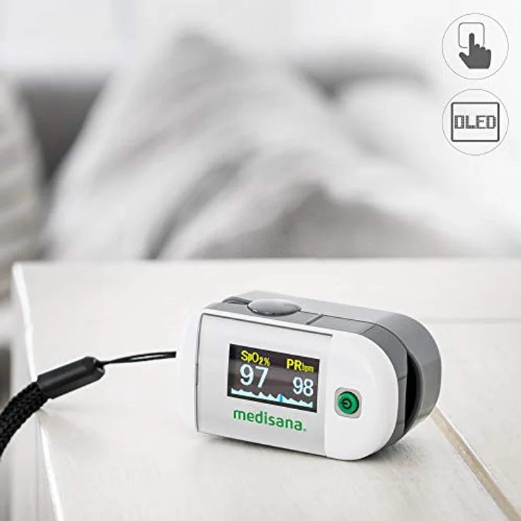 Medisana PM100 Pulsoximeter, Messung der Sauerstoffsättigung im Blut, Fingerpulsoxymeter mit OLED-Display und One-Touch Bedienung mit VitaDock+ App – Bild 4