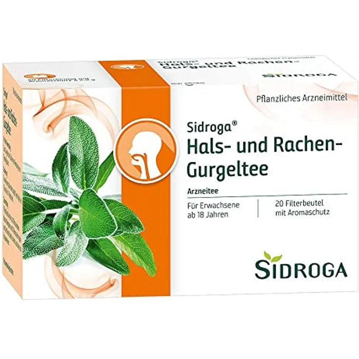 Sidroga Hals- und Rachen-Gurgeltee, 20 Filterbeutel à 2,5 g, zur äußerlichen Anwendung bei Mund- und Rachenschleimhautentzündungen – Bild 2