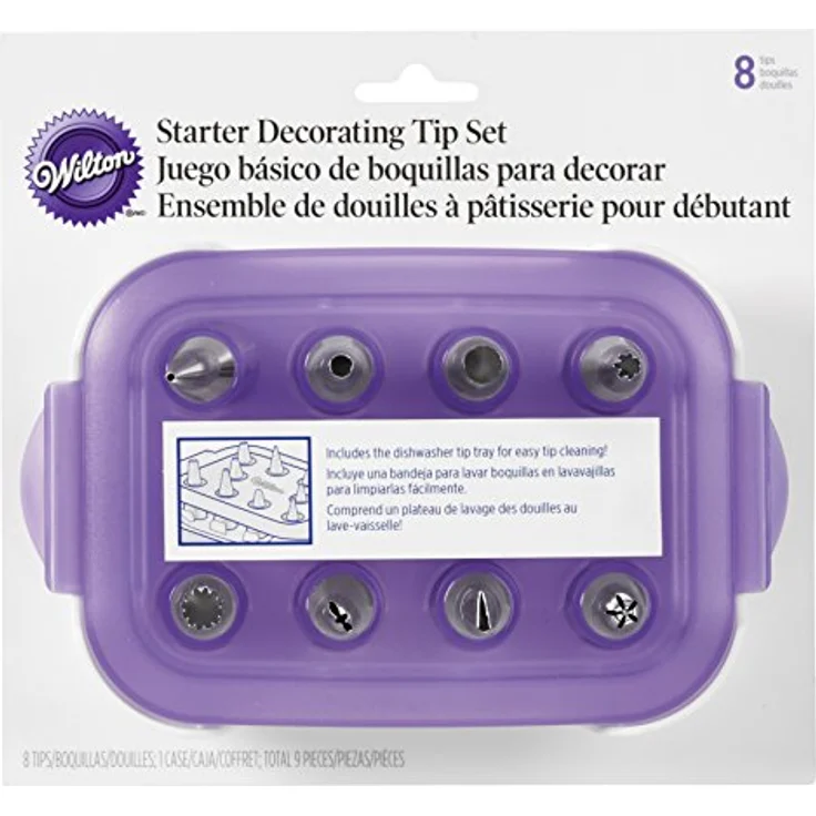 Wilton 2104-1369 Spritztüllen Anfänger Set, Edelstahl, Lila, 5,08 x 15.87 x 17.14 cm – Bild 3