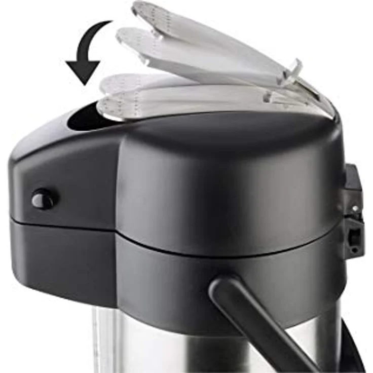 APS Pump-Isolierkanne PREMIUM 3 Liter, mit Tragegriff, doppelwandig, drehbarer Fuß – Bild 4