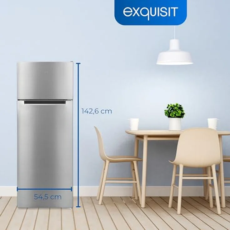 Exquisit Kühl-Gefrierkombination KGC5270-45-040E inoxlook | Nutzinhalt: 206 L | 4-Sterne-Gefrieren | Türanschlag wechselbar | Standgerät – Bild 4