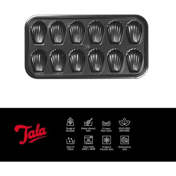 Tala Performance Back- - Kuchenform, Stahl, schwarz, 3.7 x 7 x 32.5 cm – Bild 3