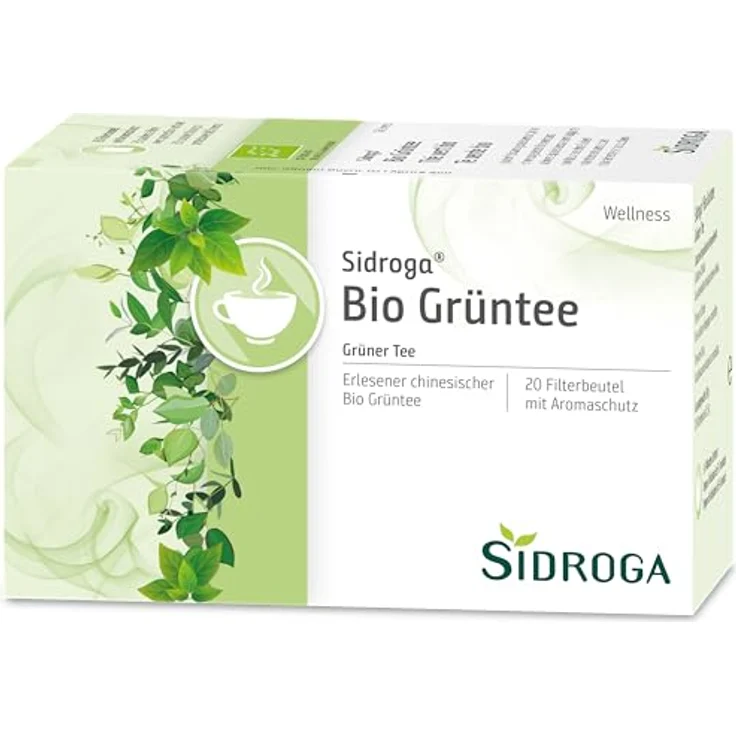 Sidroga W Gruentee Bio, Aromatischer Grüntee in 20 Teebeuteln à 1,7 g – Bild 1