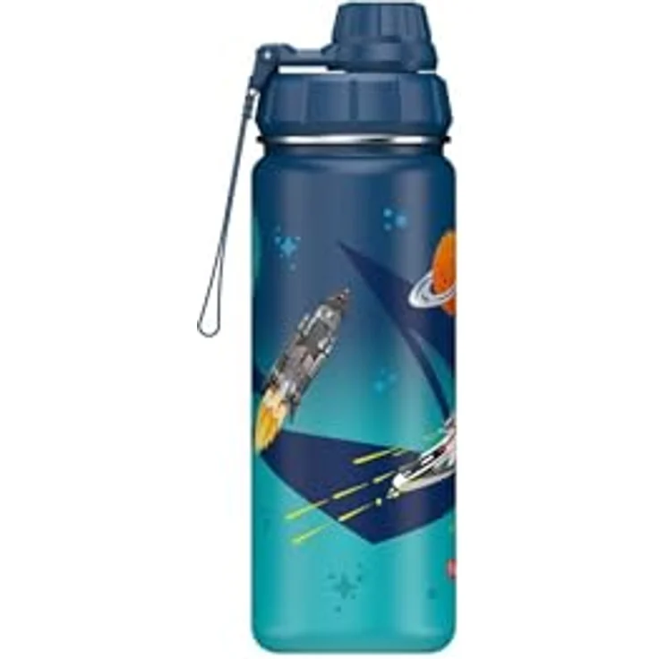 Step by Step Edelstahl Trinkflasche, 0,5 l, Drehverschluss, Farbe Starship (hellblau/dunkelblau) – Bild 2