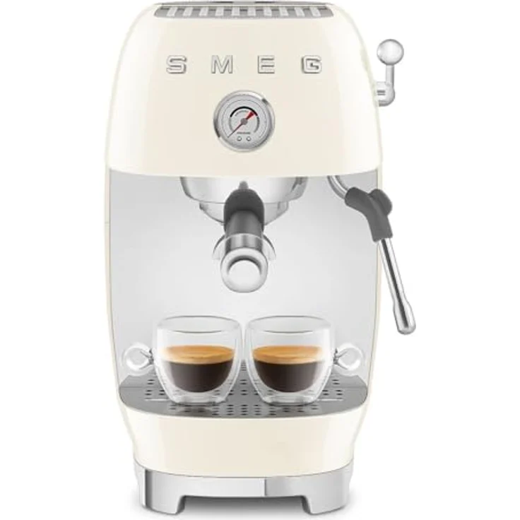 Smeg ECF03CREU, Premium Siebträgermaschine mit Cold-Brew-Funktion, creme – Bild 6