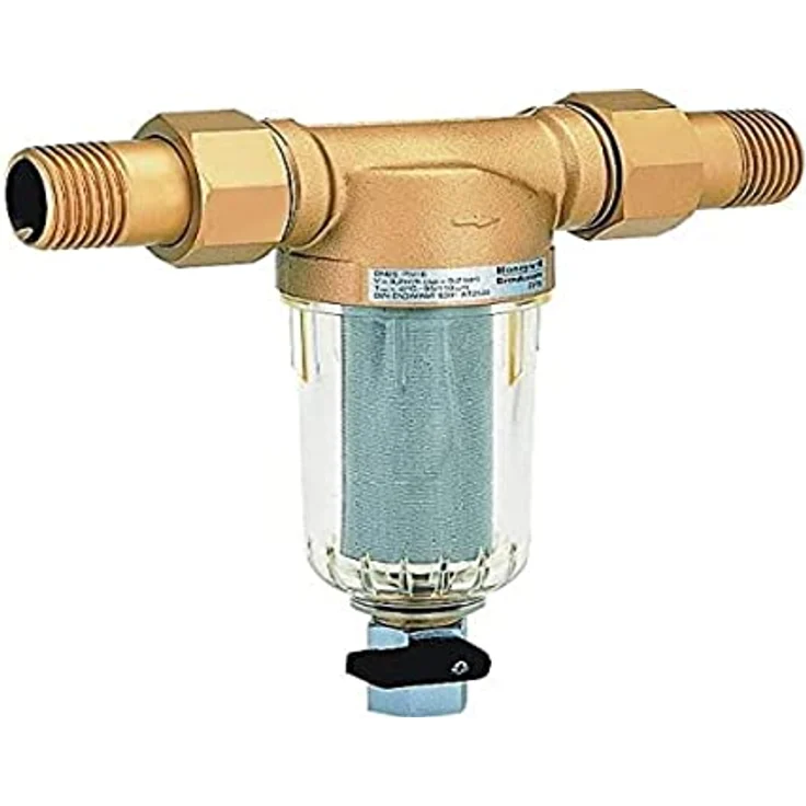 Honeywell FF06 – 1/2AA – Wasserfilter mit Edelstahlpatrone und Spülfunktion für heißes Wasser, transparentes Gehäuse – Bild 2