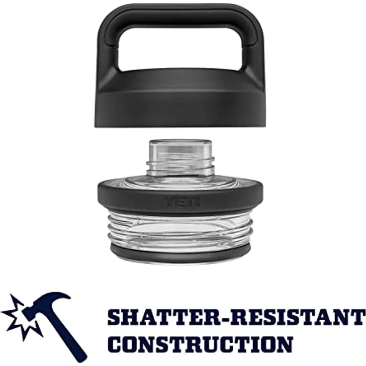 YETI Rambler 1,3 l Flasche vakuumisoliert, Edelstahl mit Chug Cap, Schwarz – Bild 4