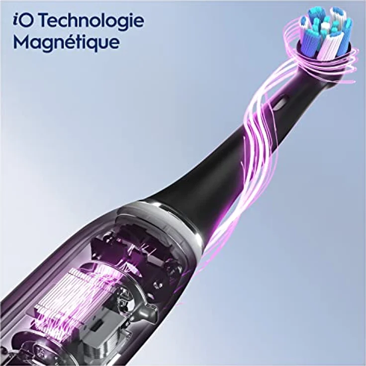 Oral-B iO 8N Elektrische Zahnbürste, schwarz, mit Bluetooth, 2 Bürsten, 1 Reiseetui – Bild 4