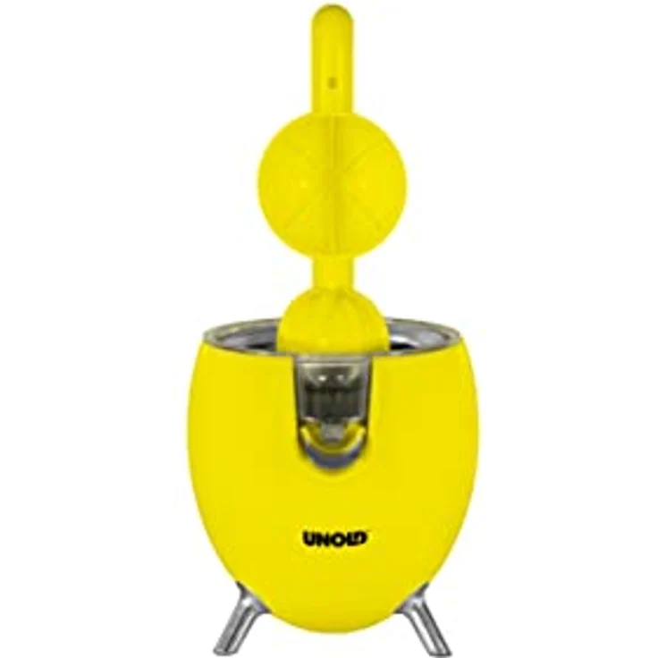 Unold 78132 Power Juicy Yellow Zitruspresse, 300W, zwei unterschiedlich große Kegel, Kunststoff, Edelstahl, gelb – Bild 3