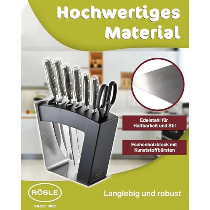 RÖSLE Messerblock MoveX Schwarz - Flexibler Messerblock ohne Messer, 2 Positionen, rutschfester Stand, sichere Aufbewahrung – Bild 5