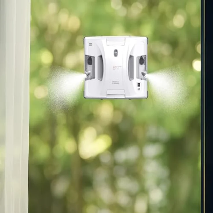 Sichler Exclusive HOBOT S7 Pro, Fensterputzroboter mit Dual-Sprüher, App-Steuerung und 600 Reinigungsbewegungen/Min, ideal für Bürogebäude und rahmenlose Fenster – Bild 5