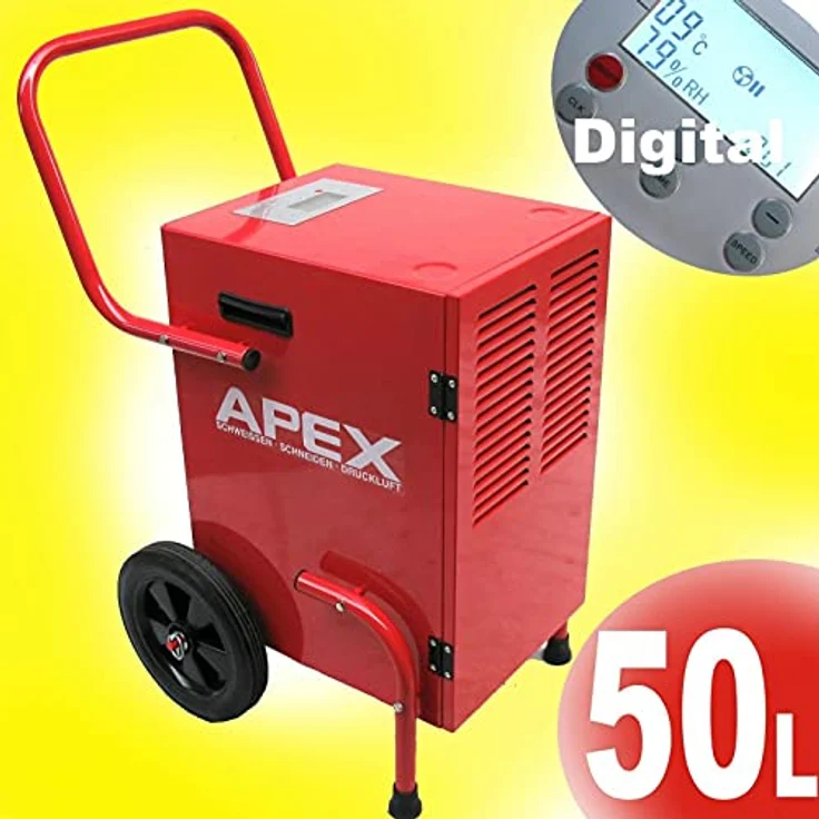 D&L Bautrockner Luftentfeuchter 55281 Raum Entfeuchter 50L Trockner Lufttrockner AWZ, mit elektronischem Hygrostat, stromsparend (silber) – Bild 2