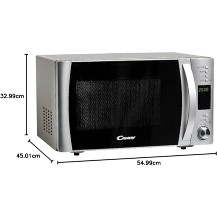 Candy CMXG 25DCS Mikrowelle mit Grill, Standgerät, 25 Liter Garraum, 900 Watt, silber – Bild 7