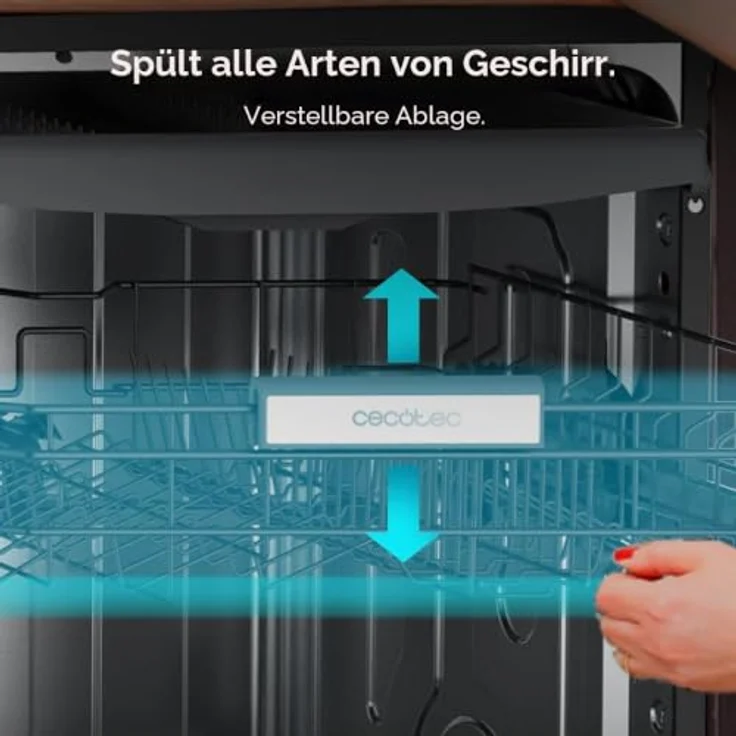 Cecotec Bolero Aguazero 6320, Geschirrspüler aus Edelstahl mit 15 Maßgedecken und 8 Waschprogrammen, inklusive Smart Wash-Technologie und Turbo Dry+ – Bild 15