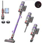 aonus A7 480W Akku Staubsauger, 38KPa Staubsauger Kabellos mit Touchscreen Starke Saugsleistung, Staub Automatisch Erkennen mit Anti-Tangle-Bürstenrolle für Tierhaare Teppich Hartböden Reinigen