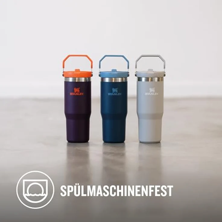 STANLEY Flip Straw Tumbler 1.0, Trinkflasche mit Strohhalm 0.89L, hält 12+ Stunden kalt, spülmaschinenfest, BPA-frei, plum – Bild 5