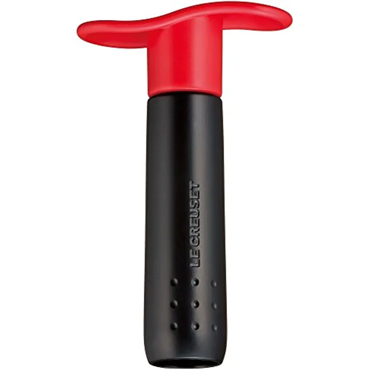 Le Creuset Weinzubehör Weinpumpe Wa-137 Inkl. 3 Weinverschlüsse, Kirschrot