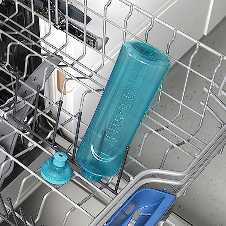 Sistema Twist 'n' Sip Squeeze Sport Wasserflaschen | Kinder Wasserflaschen | 480 ml | BPA-frei | hergestellt mit recyceltem Kunststoff | Teal Stein | 4 Count – Bild 3