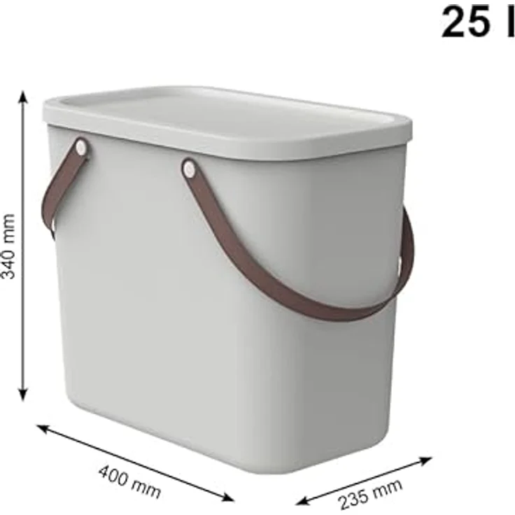 Rotho Albula Aufbewahrungsbox 25l mit Deckel, Kunststoff, Weiss, Nicht zutreffend – Bild 3