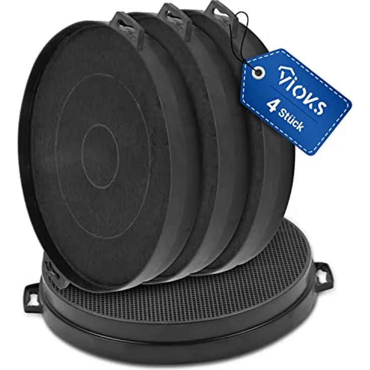 VIOKS Aktivkohlefilter Set 4 Stk, passend wie Bosch 00353121, für Dunstabzugshauben – Bild 1