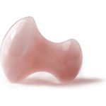shapevital.de Massagestein Gua Sha Massagepilz aus 100% hochwertigem Rosenquarz, für strahlende und jünger wirkende Haut