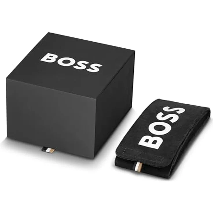 BOSS Quarzuhr CANDOR LADIES SPORT 1502790, Damenuhr mit analoger Anzeige, Edelstahlarmband in Silber und Gold, Zifferblatt mit Glassteinen, spritzwassergeschützt – Bild 6