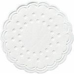 Duni Untersetzer 8lagig Tissue Uni weiß, ø 7,5 cm, 250 Stück
