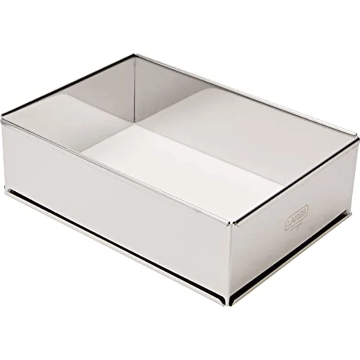 Lares Backform-Backrahmen - aus rostfreiem Edelstahl - eckig, extra hoch, in Folie - verstellbare Größe - Made in Germany – Bild 3