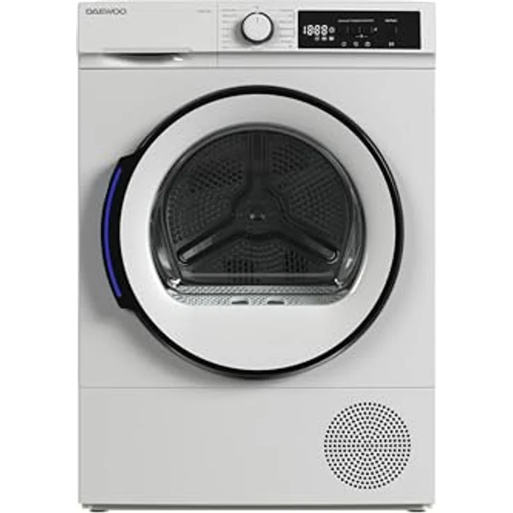 Daewoo TD-B8GP1WD0-DE Wärmepumpentrockner, 8 kg, Energieeffizienzklasse D, 15 Programme, Knitterschutz, Trommel-Innenbeleuchtung – Bild 1