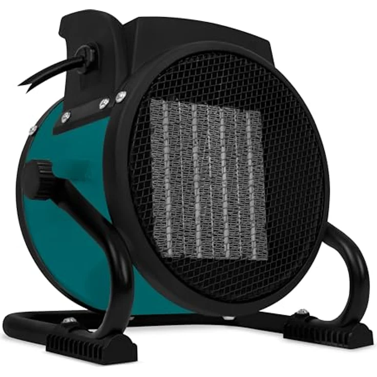VONROC Heizlüfter 2000W, elektrischer Heizlüfter für Werkstatt, Hobbyraum, Camping, 2 Heizstufen, Lüfterfunktion, für Räume bis 20m² – Bild 1