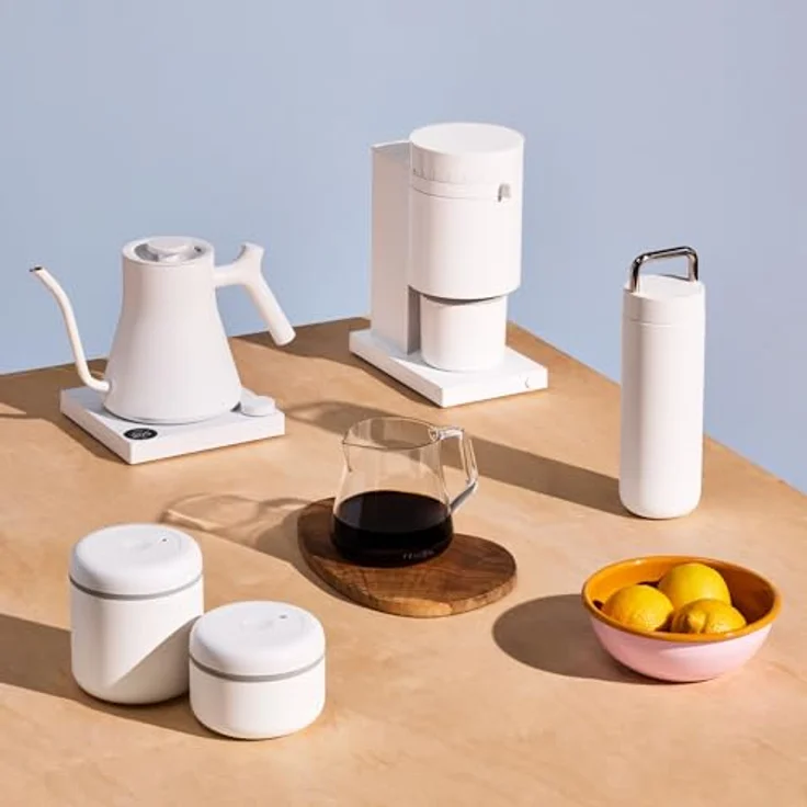 Fellow Stagg EKG Pro, elektrischer Wasserkocher mit Schwanenhalstülle, präzise Temperaturkontrolle, 1200 Watt, integrierter Brühzeit-Timer - Mattweiß – Bild 5