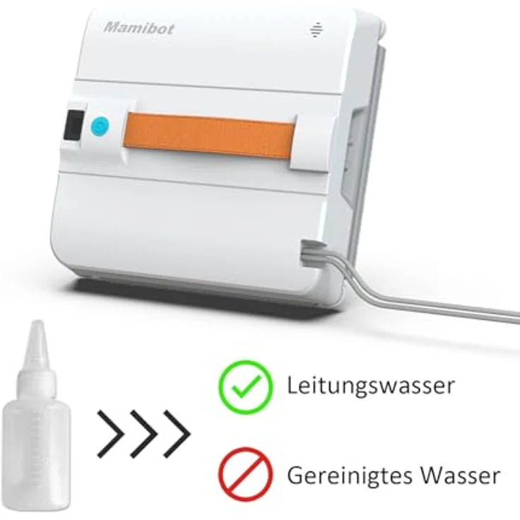 Mamibot W120-DP Fensterputzroboter, Sprühfunktion, intelligente Pfadplanung, doppelter Kreuz-Wasserstrahl, Fern- und App-Steuerung, blau – Bild 7