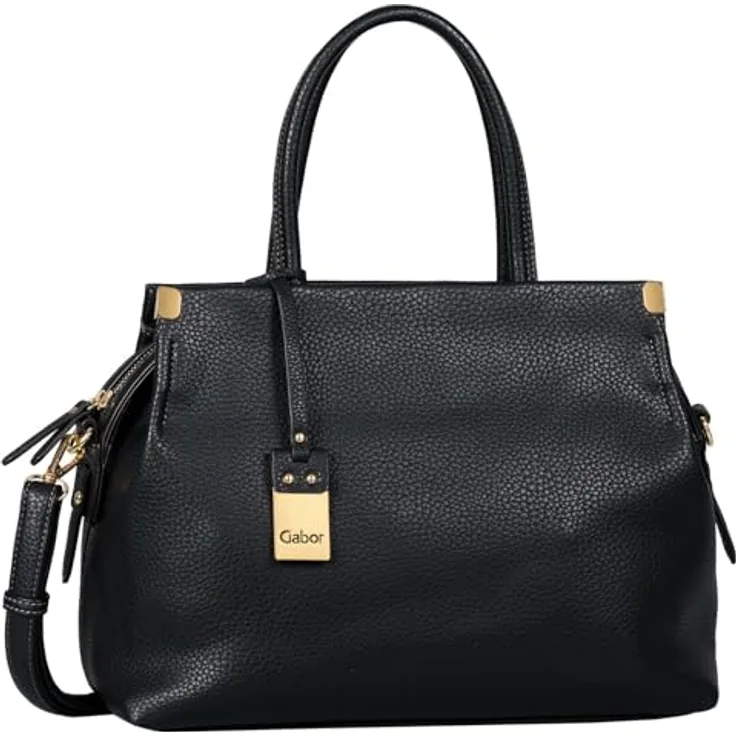 Gabor Handtasche aus Kunstleder, Schwarz, elegantes Design mit viel Platz für Kleinigkeiten