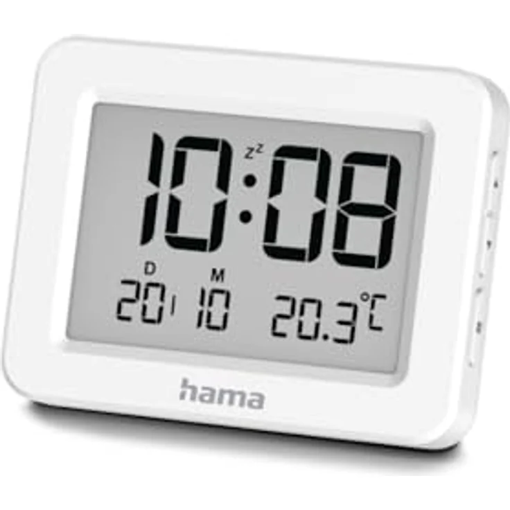 HAMA 222205 DW Kos Wecker, kompakter digitaler Wecker mit temperaturanzeige und Touch-Sensor Schlummerfunktion, ideal für Reisen – Bild 2