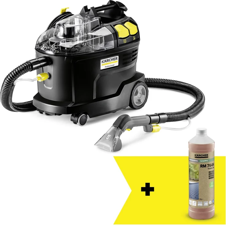 Kärcher Puzzi 8/1 Go!Further, Sprühextraktionsgerät mit max. Flächenleistung 18 m²/h, inkl. 1-l-Flasche RM 764N