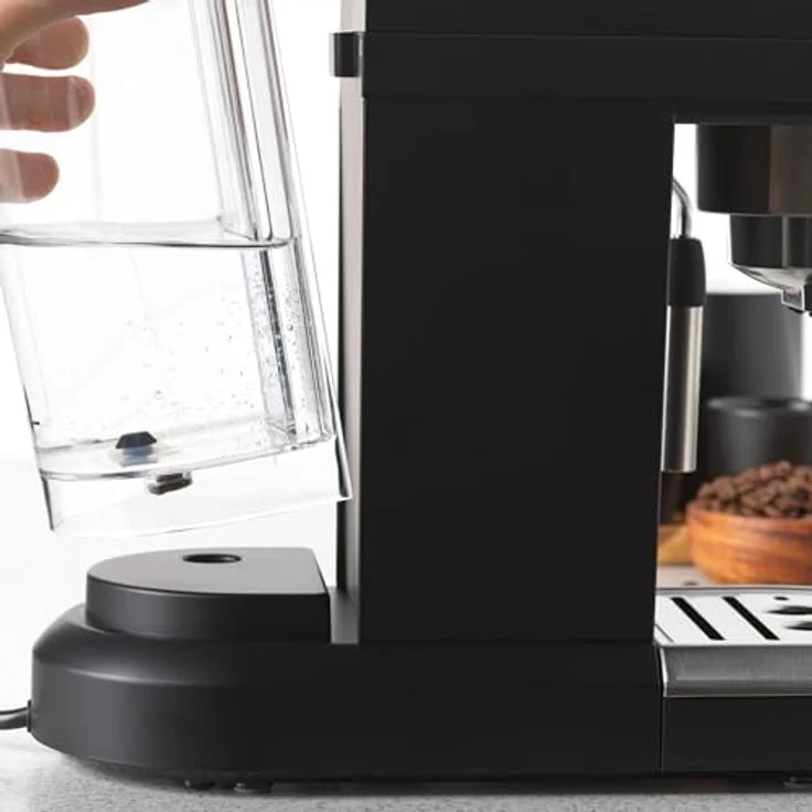 Petra PT5240BVDE Espresso Machine, Siebträgermaschine mit 15 bar Druckpumpe und Milchaufschäumer, Schwarz – Bild 9