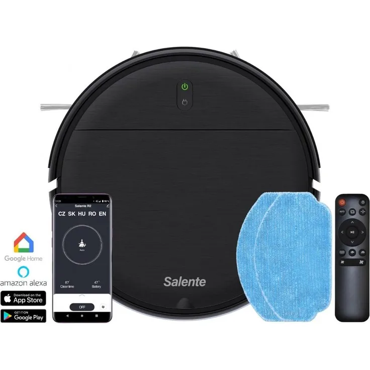 Evolveo SALENTE R2, robotický vysavač (stírání vodou a nabíjecí stanice), Staubsauger Roboter, Schwarz