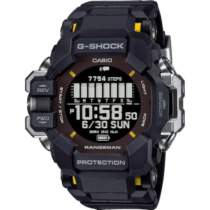 Casio GPR-H1000-1ER, digitale RANGEMAN Armbanduhr mit Bluetooth, Solarenergie, Herzfrequenzmesser und wasserdicht bis 20 bar, Schwarz – Bild 1
