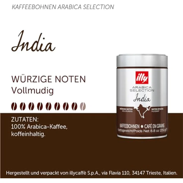 illy Arabica Selection India aus Indien, 250g ganze Bohne – Bild 2