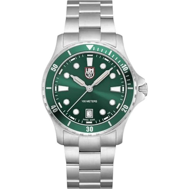 Luminox Herrenuhr Sport Timer Stahl/Grün XS.0957, Schweizer Quarzwerk, Antireflex-Saphirglas – Bild 1