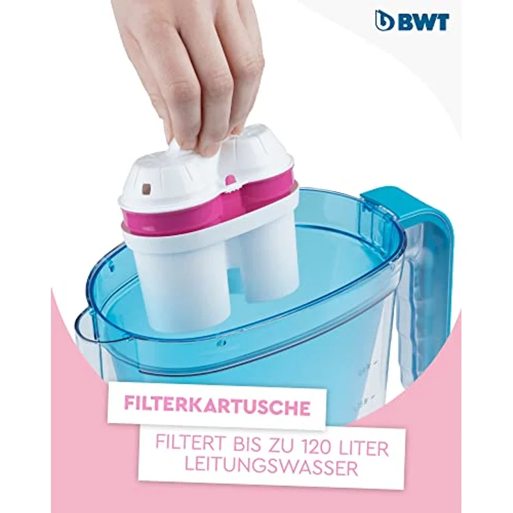 BWT Wasserfilter Vida Petrol 2,6L | Filter mit 1 Magnesium Filterkartusche | Wasserfilter Trinkwasser | Für Speisen & Getränke | Filtert Kalk, Chlor, Blei & Kupfer – Bild 2