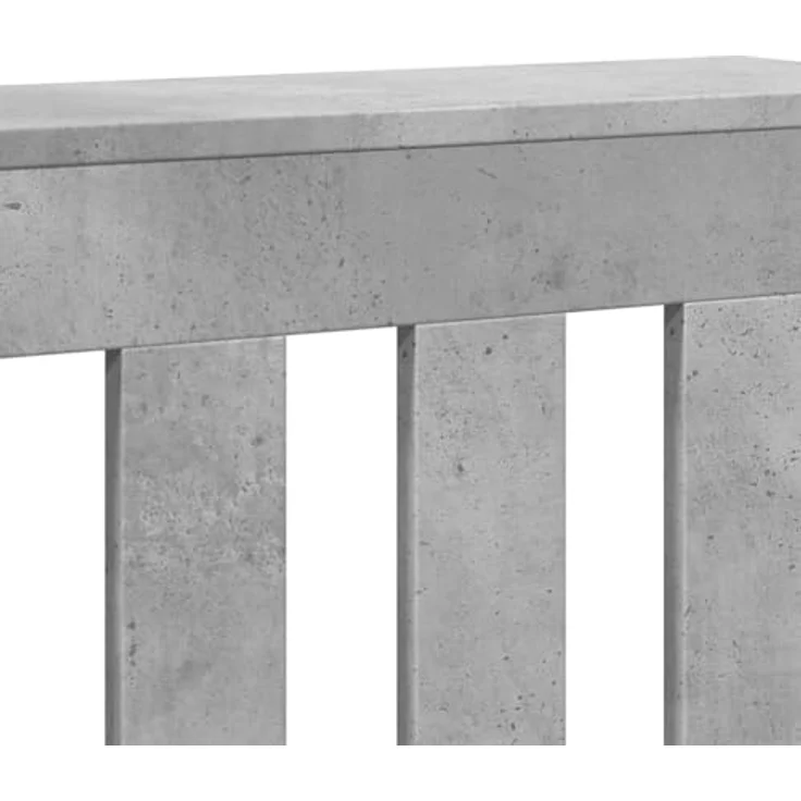 vidaXL Heizkörperverkleidung Betongrau, Holzwerkstoff 78x20x82 cm mit modernem Latten-Design und pflegeleichter Oberfläche – Bild 4