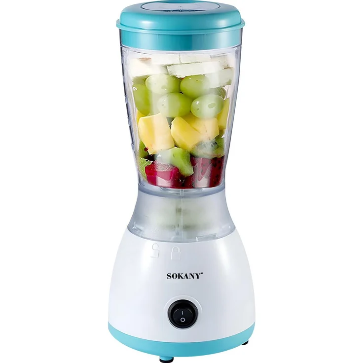 Sokany Mini-Blender 500ml, 300W Edelstahl Standmixer mit Sicherheitsverriegelung und leistungsstarken Klingen, Mehrfarbig